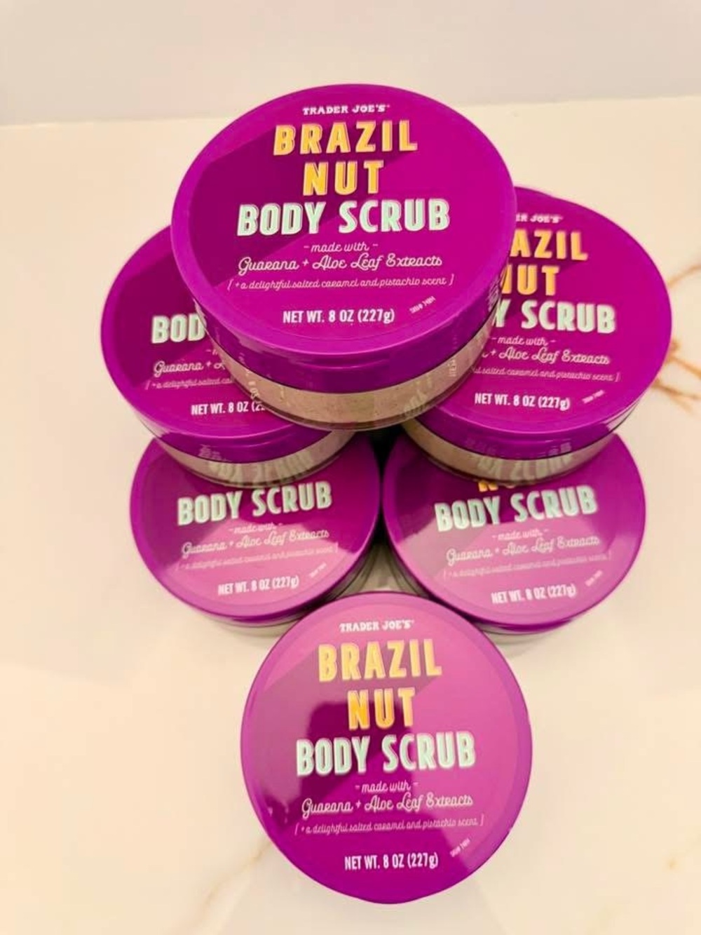 Trader Joe's Brazil Nut Body Scrub made with Guarana + Aloe Leaf Extracts 8oz